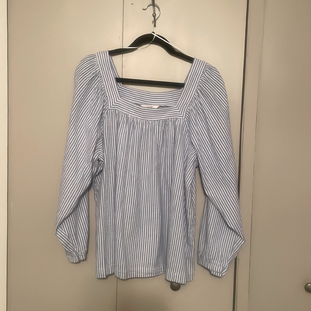 BlueWhite Blouse - xl
